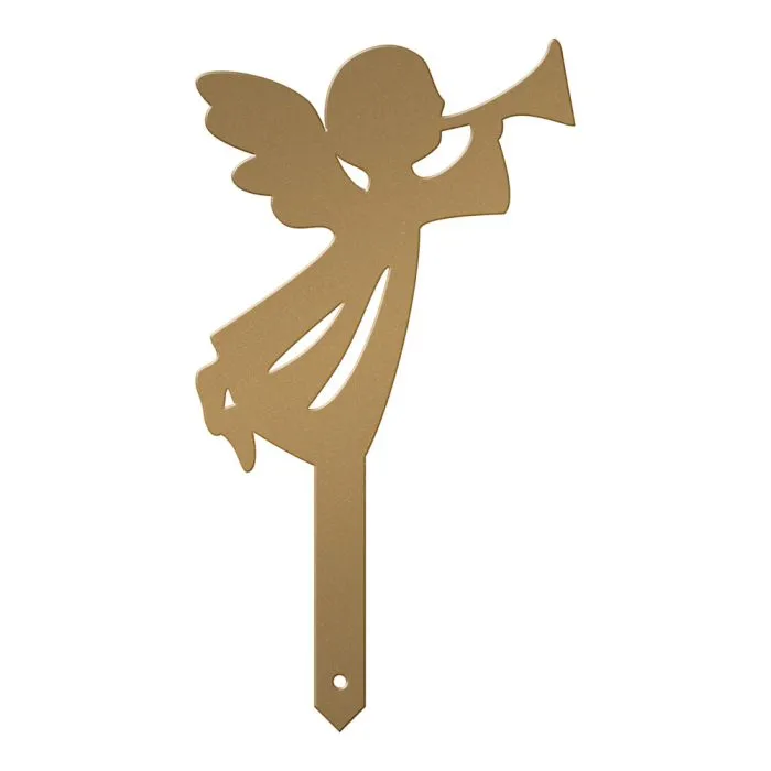 Gartenstecker mit dem Motiv goldener Engel