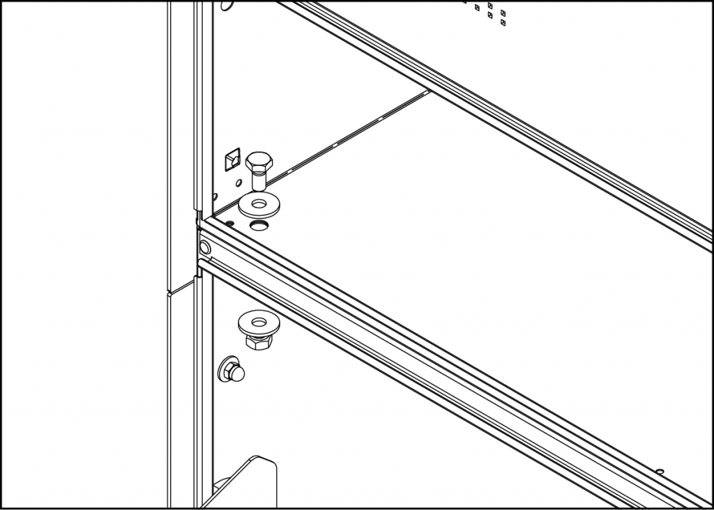 Befestigung der zwei Teile der Paketbox aneinander